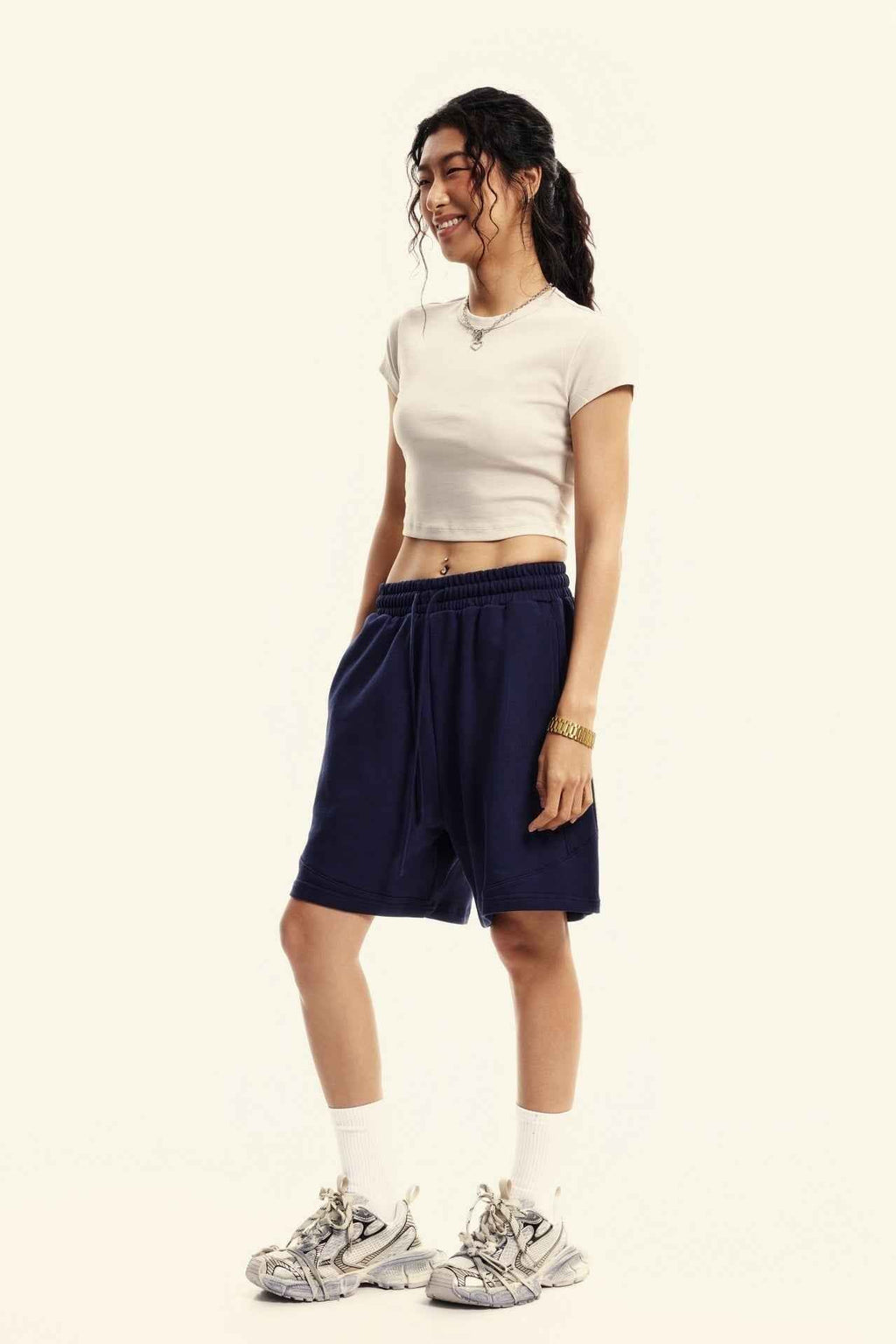 235GSM Women's Washed Stretch Cotton Slim T-shirt