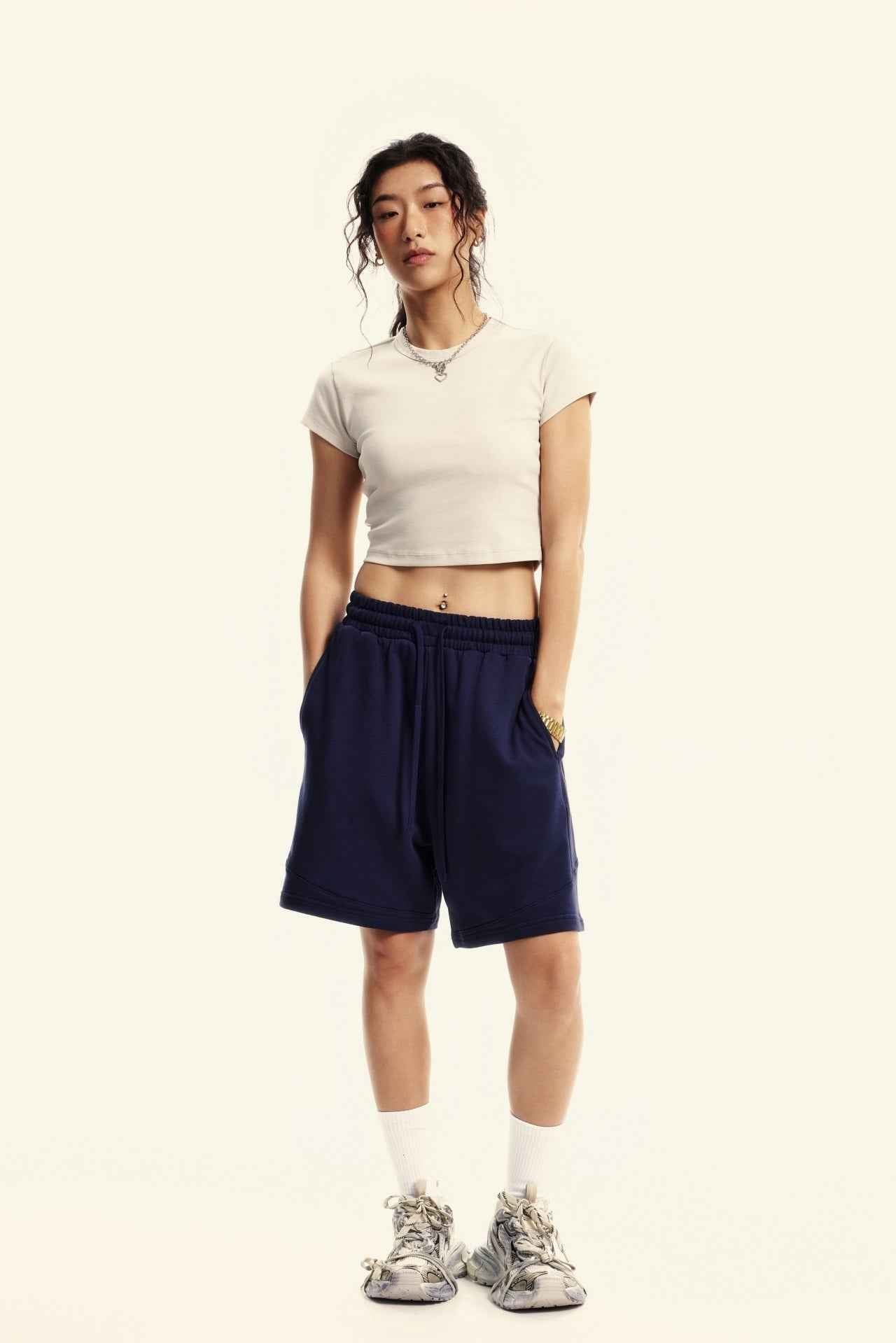 235GSM Women's Washed Stretch Cotton Slim T-shirt