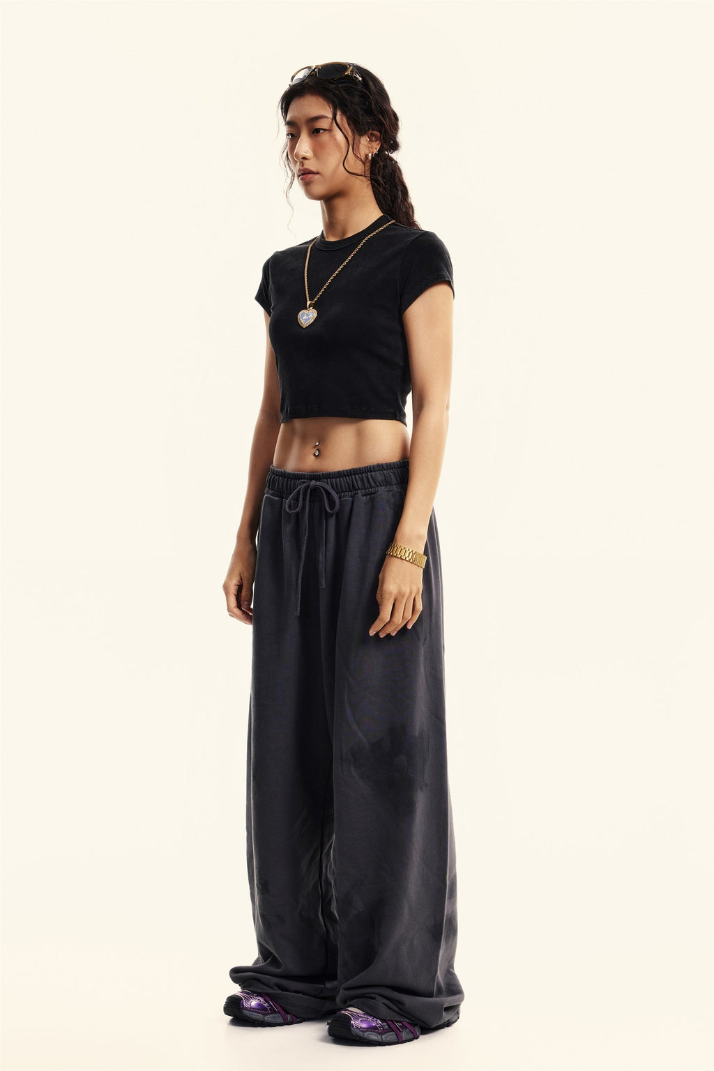 235GSM Women's Washed Stretch Cotton Slim T-shirt