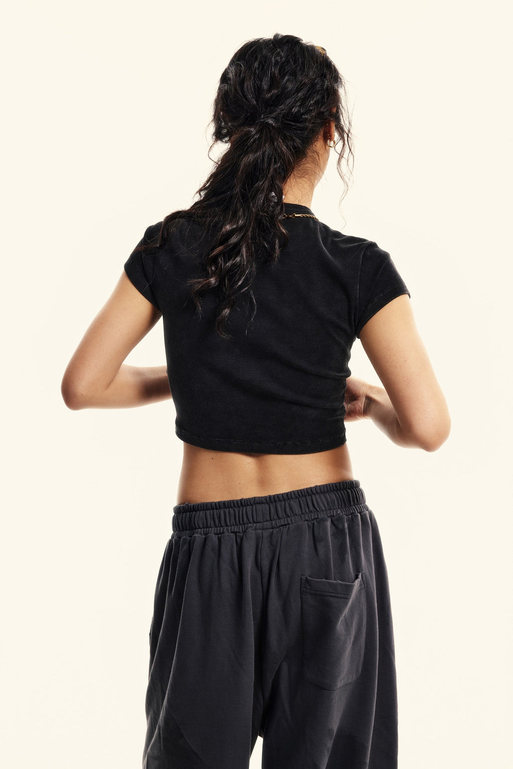 235GSM Women's Washed Stretch Cotton Slim T-shirt