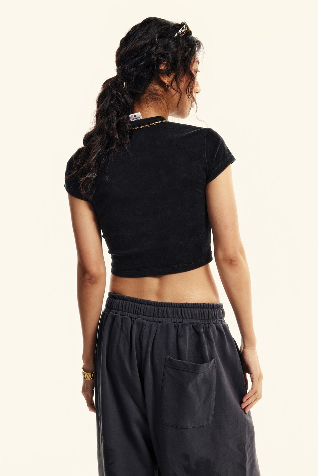 235GSM Women's Washed Stretch Cotton Slim T-shirt
