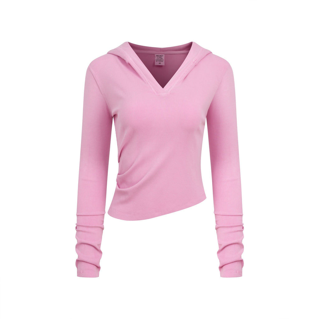 275GSM Women’s Slim-Fit Pigment-Wash Long-Sleeve Sweatshirt