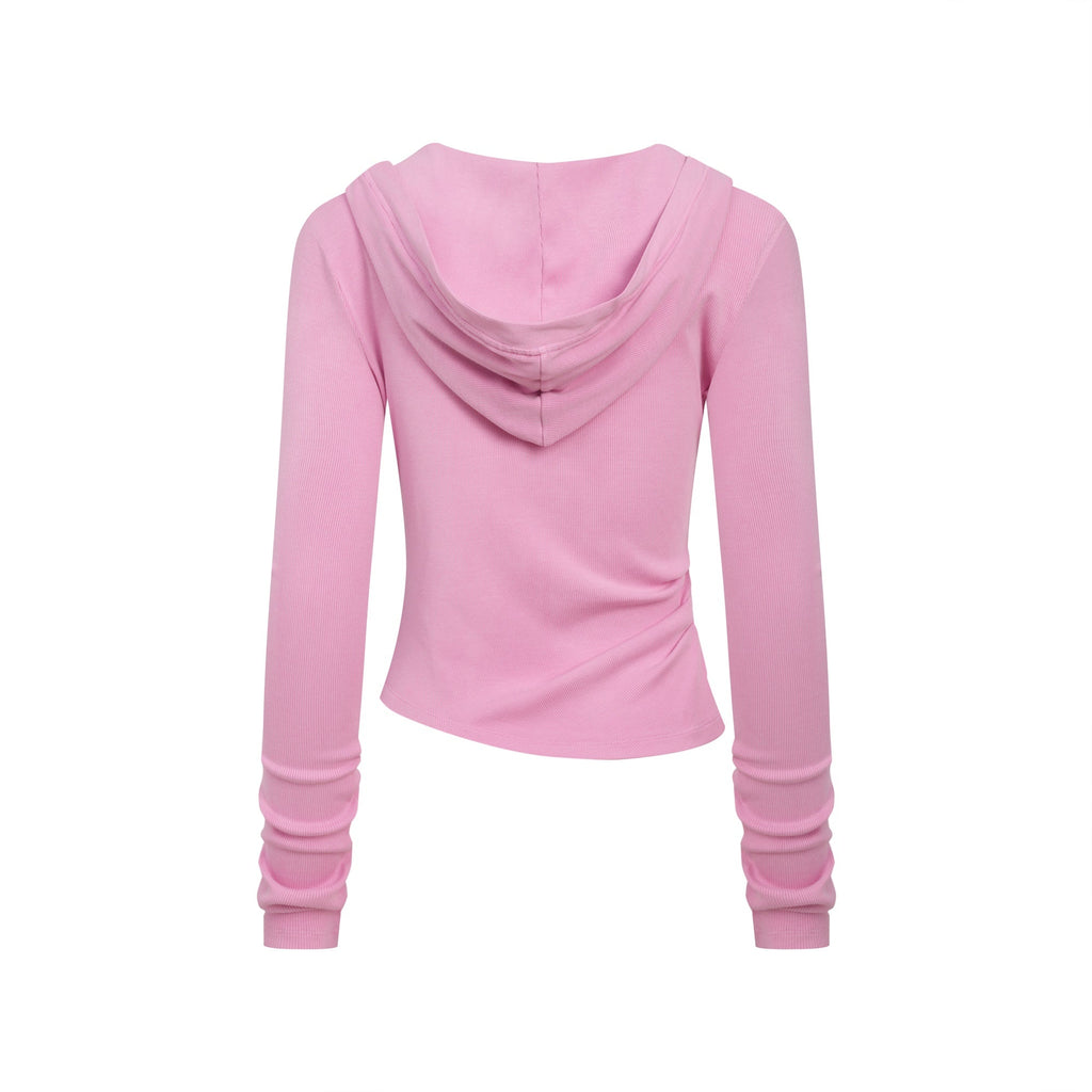 275GSM Women’s Slim-Fit Pigment-Wash Long-Sleeve Sweatshirt