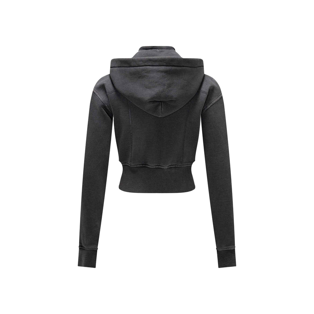 400GSM Women’s Outdoor Slim-Fit Pigment-Wash Sweatshirt