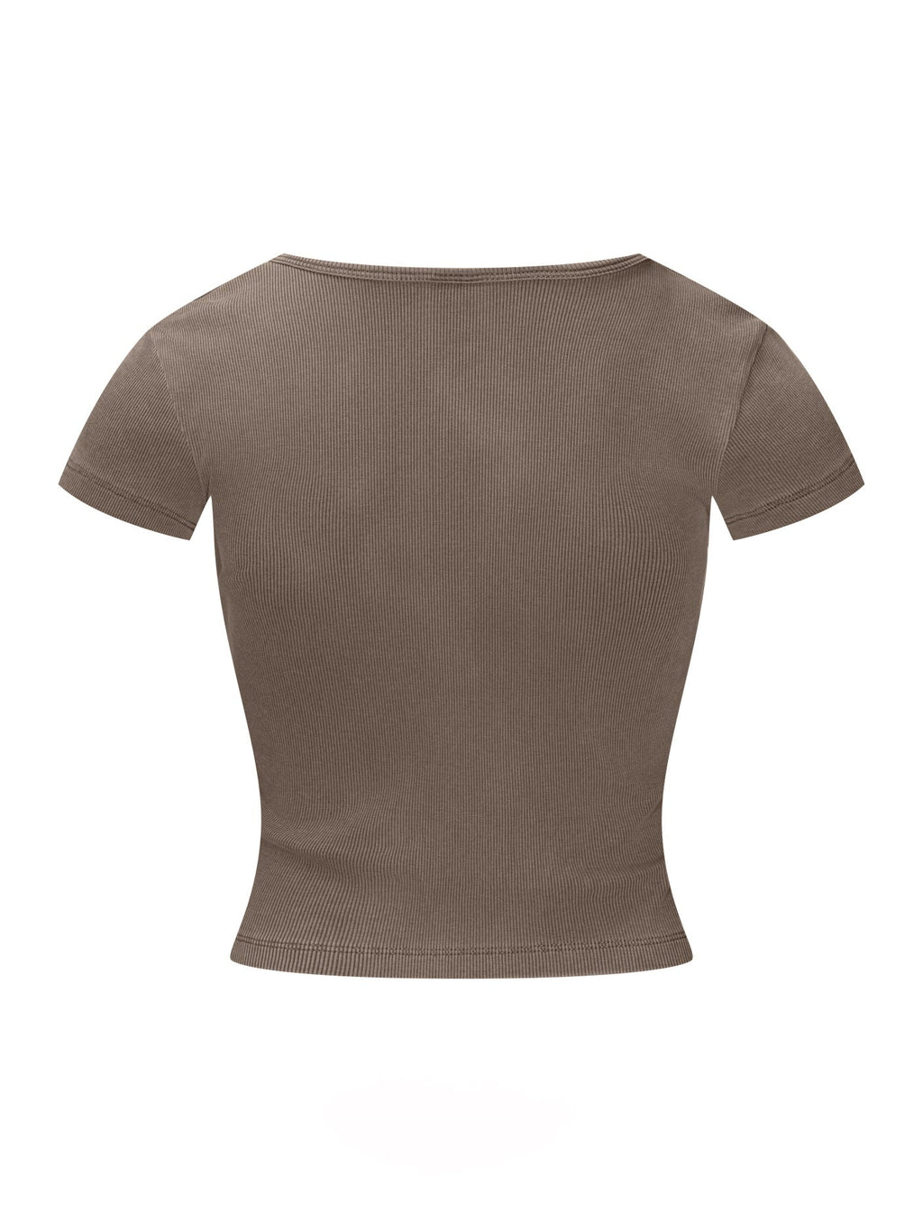 275GSM Women's V-Neck Ski-Inspired Distressed-Wash T-shirt