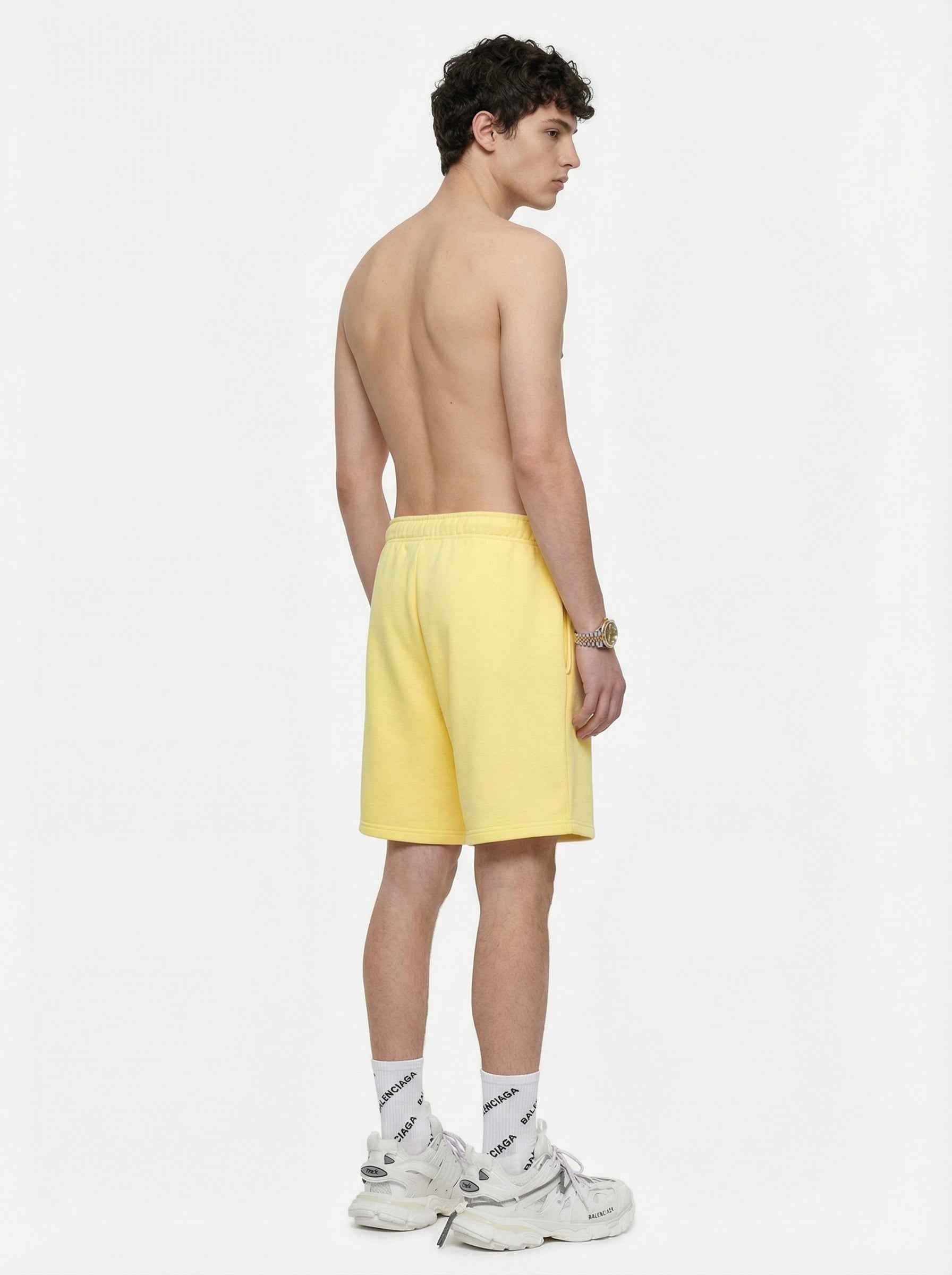345GSM Men's Fleece-Lined Straight-Leg Shorts