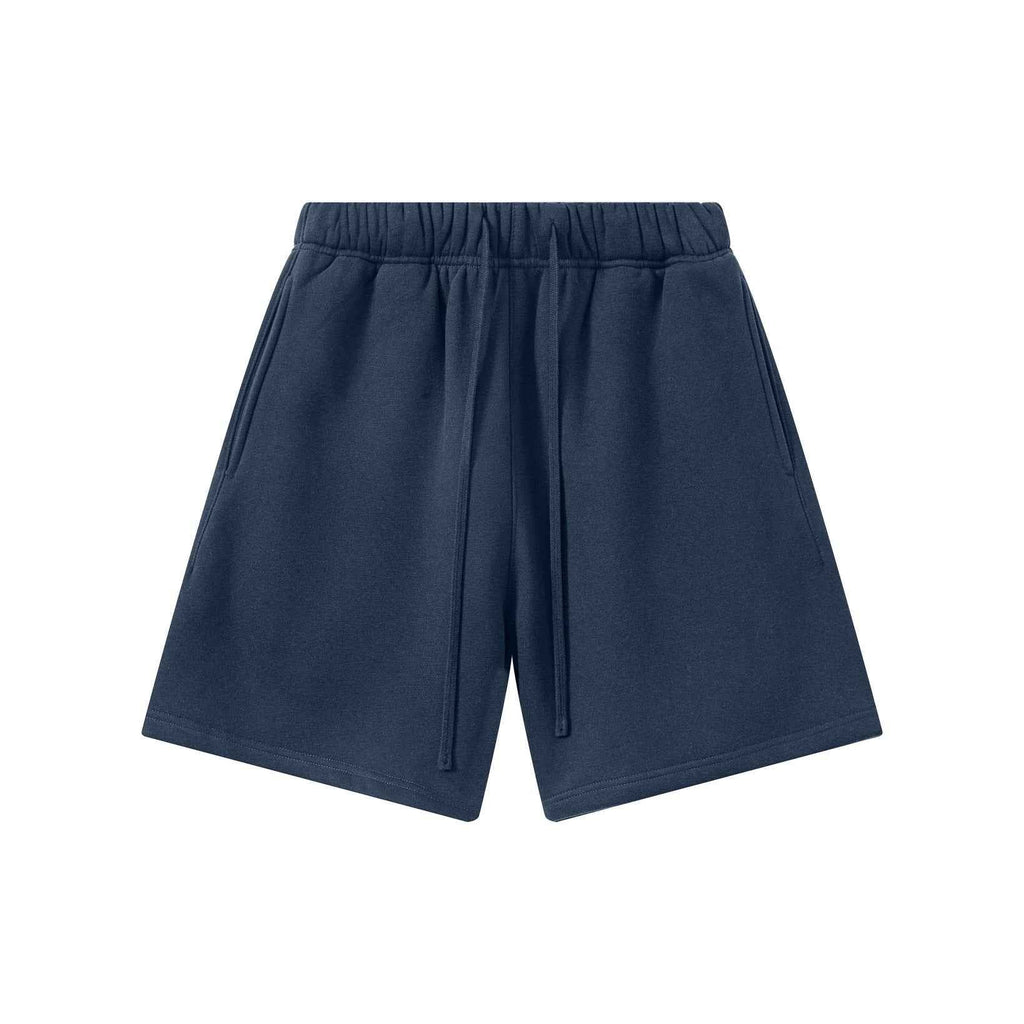 345GSM Men's Fleece-Lined Straight-Leg Shorts