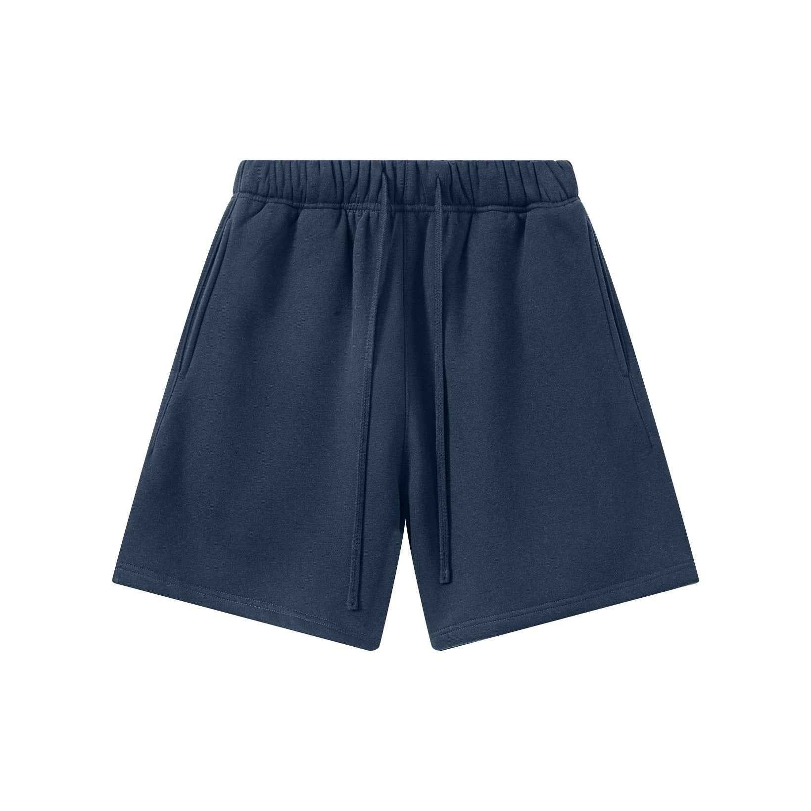 345GSM Men's Fleece-Lined Straight-Leg Shorts