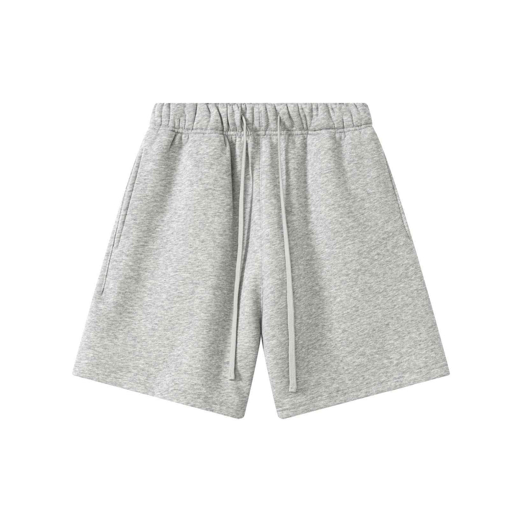 345GSM Men's Fleece-Lined Straight-Leg Shorts