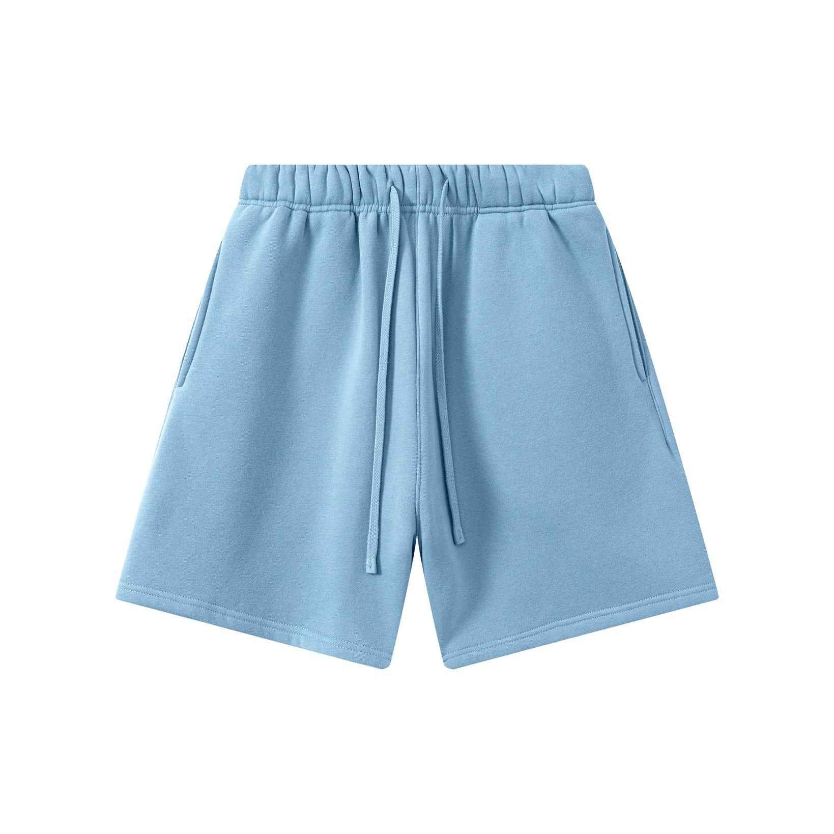 345GSM Men's Fleece-Lined Straight-Leg Shorts