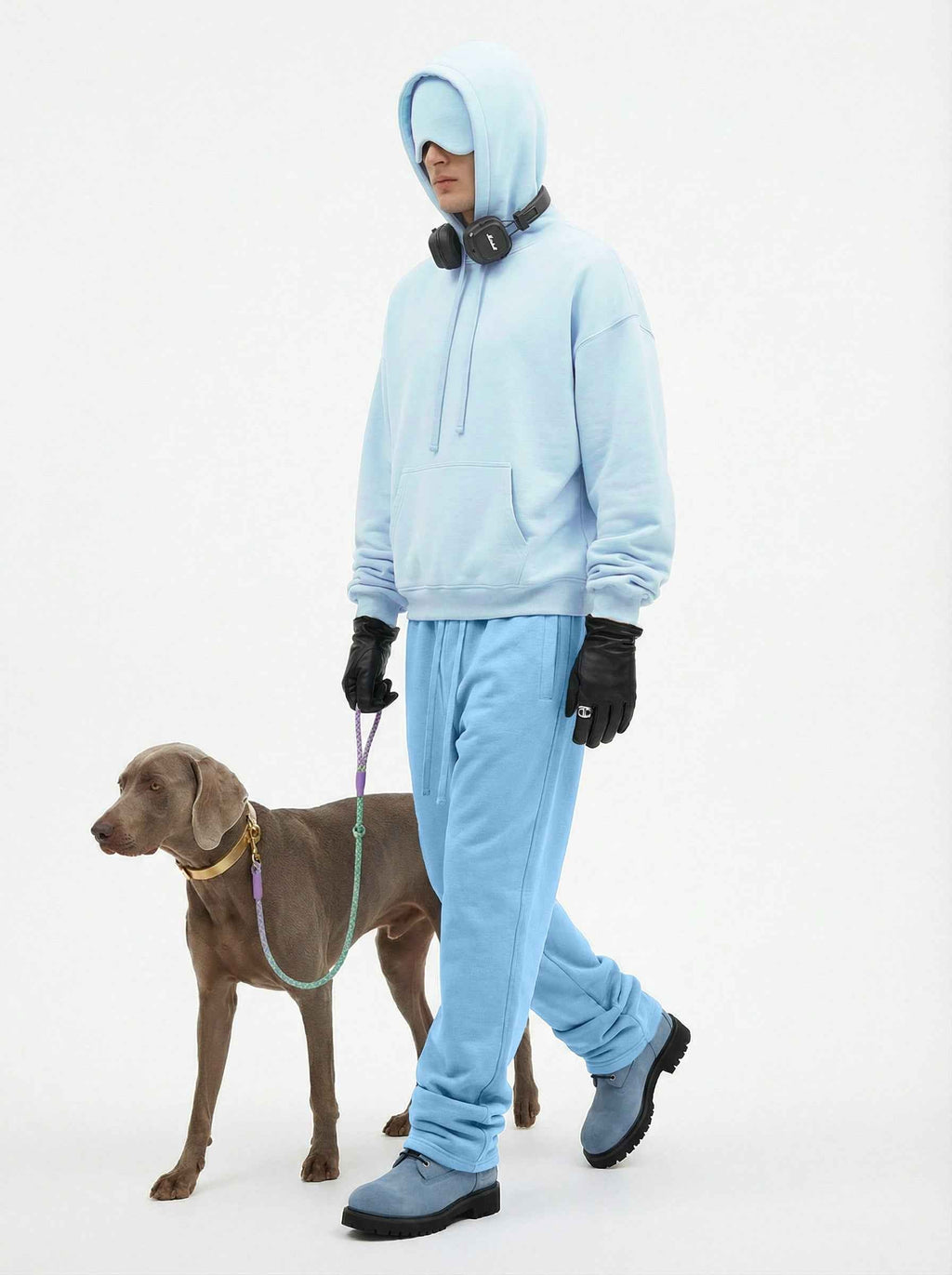 345GSM Men's Eye-Patch Hoodie | Solid Color | MUNSIEUR