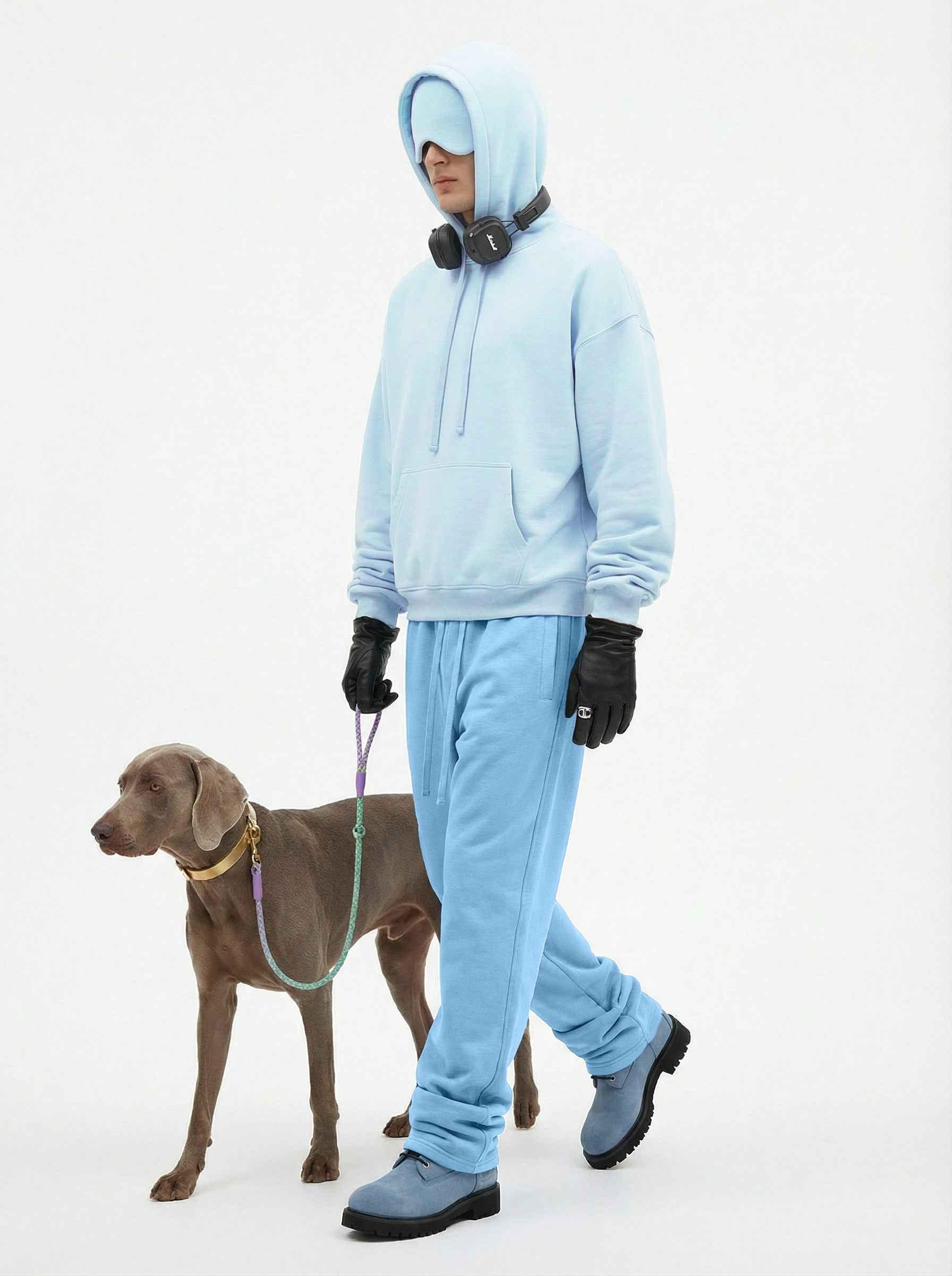 345GSM Men's Eye-Patch Hoodie | Solid Color | MUNSIEUR