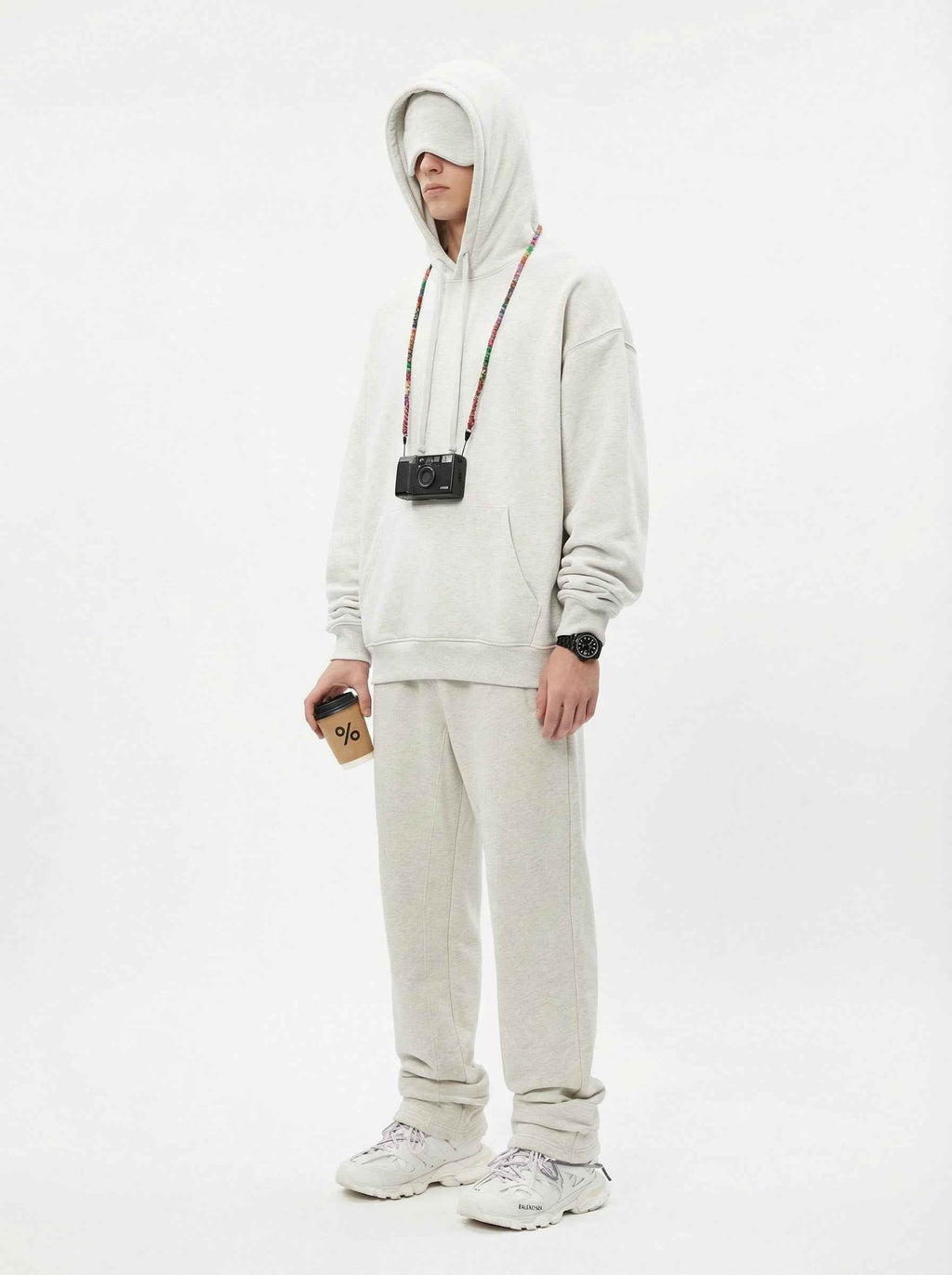 345GSM Men's Eye-Patch Hoodie | Solid Color | MUNSIEUR