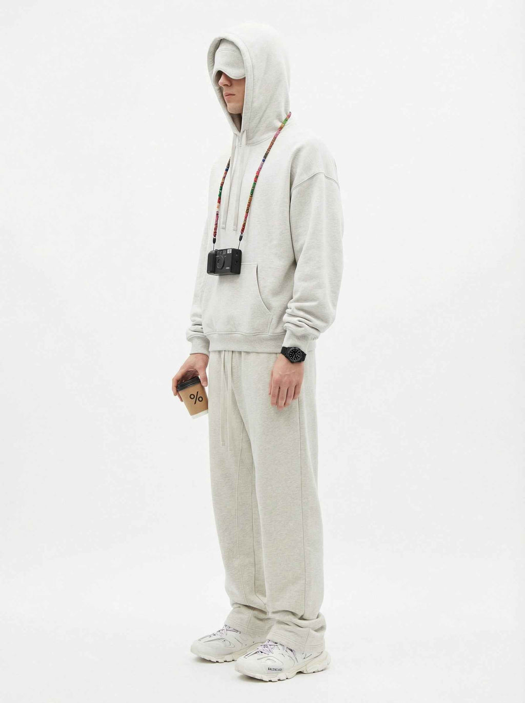 345GSM Men's Eye-Patch Hoodie | Solid Color | MUNSIEUR