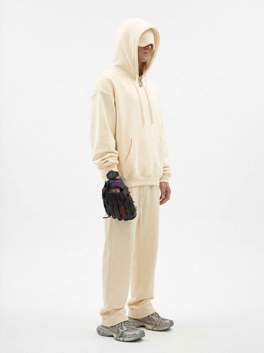 345GSM Men's Eye-Patch Hoodie | Solid Color | MUNSIEUR