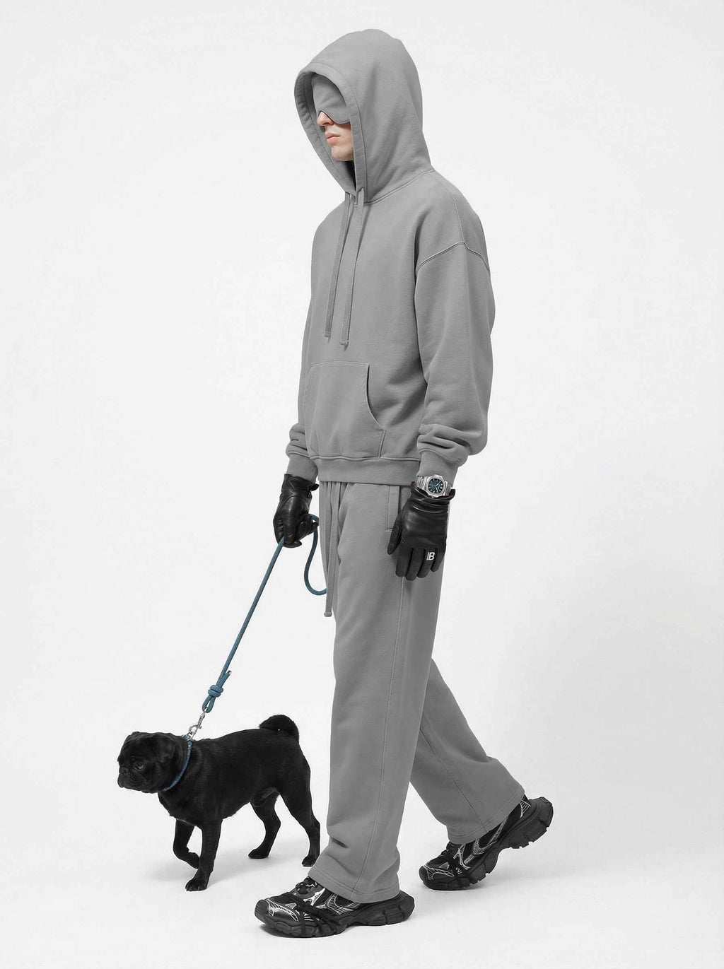 345GSM Men's Eye-Patch Hoodie | Solid Color | MUNSIEUR