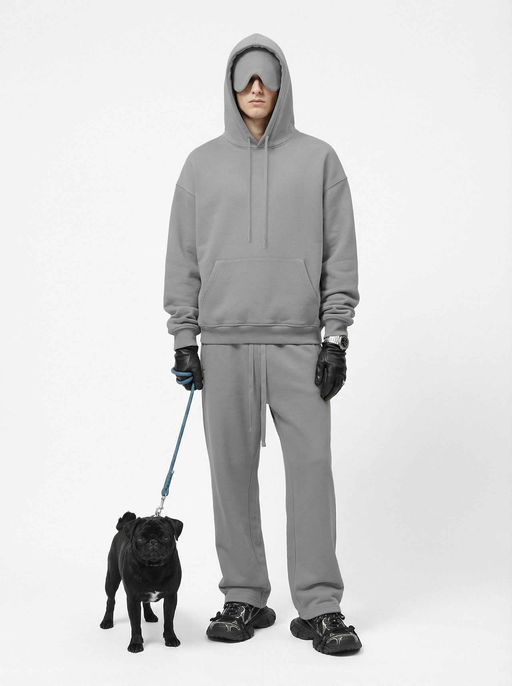 345GSM Men's Eye-Patch Hoodie | Solid Color | MUNSIEUR