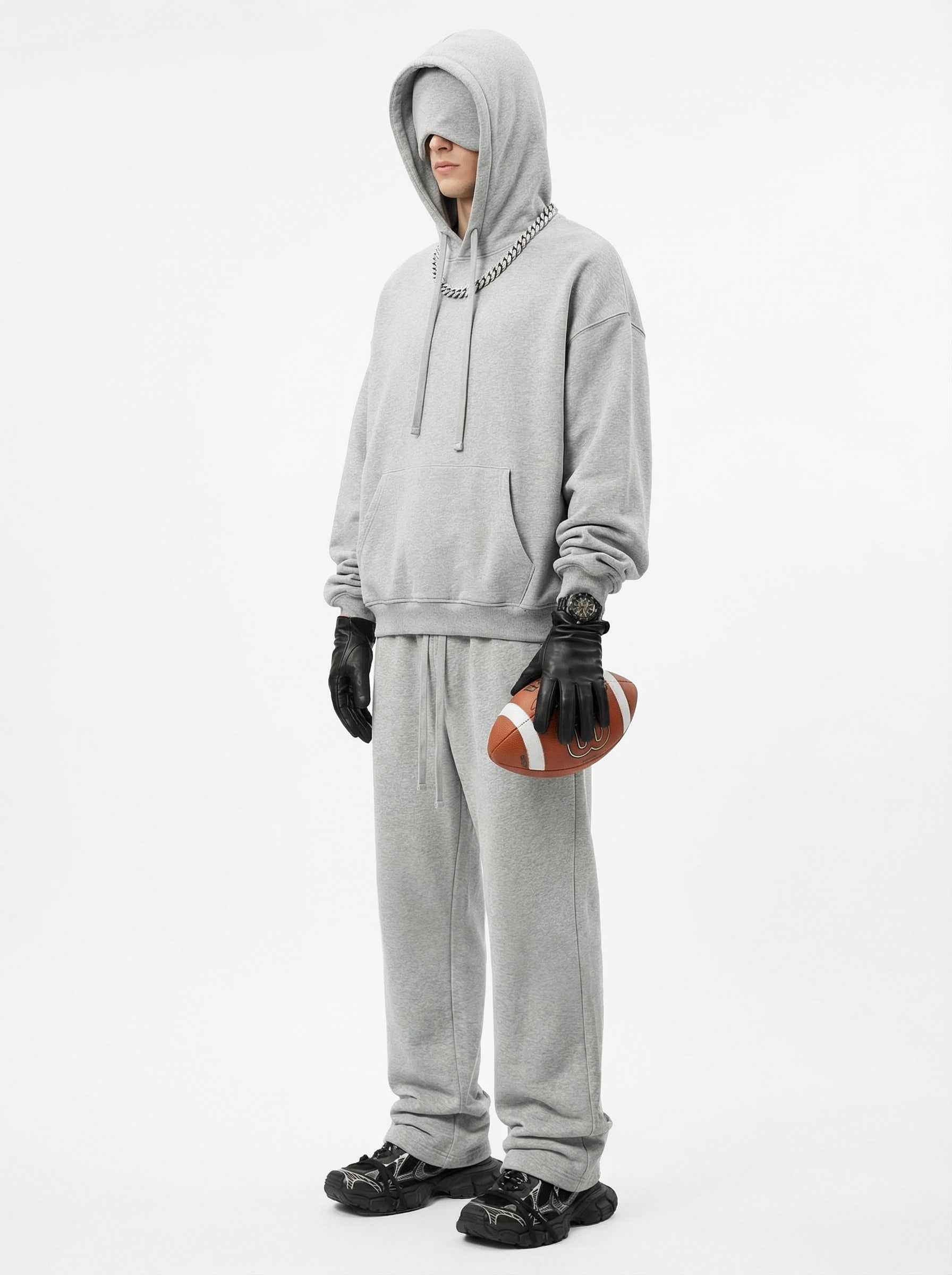 345GSM Men's Eye-Patch Hoodie | Solid Color | MUNSIEUR
