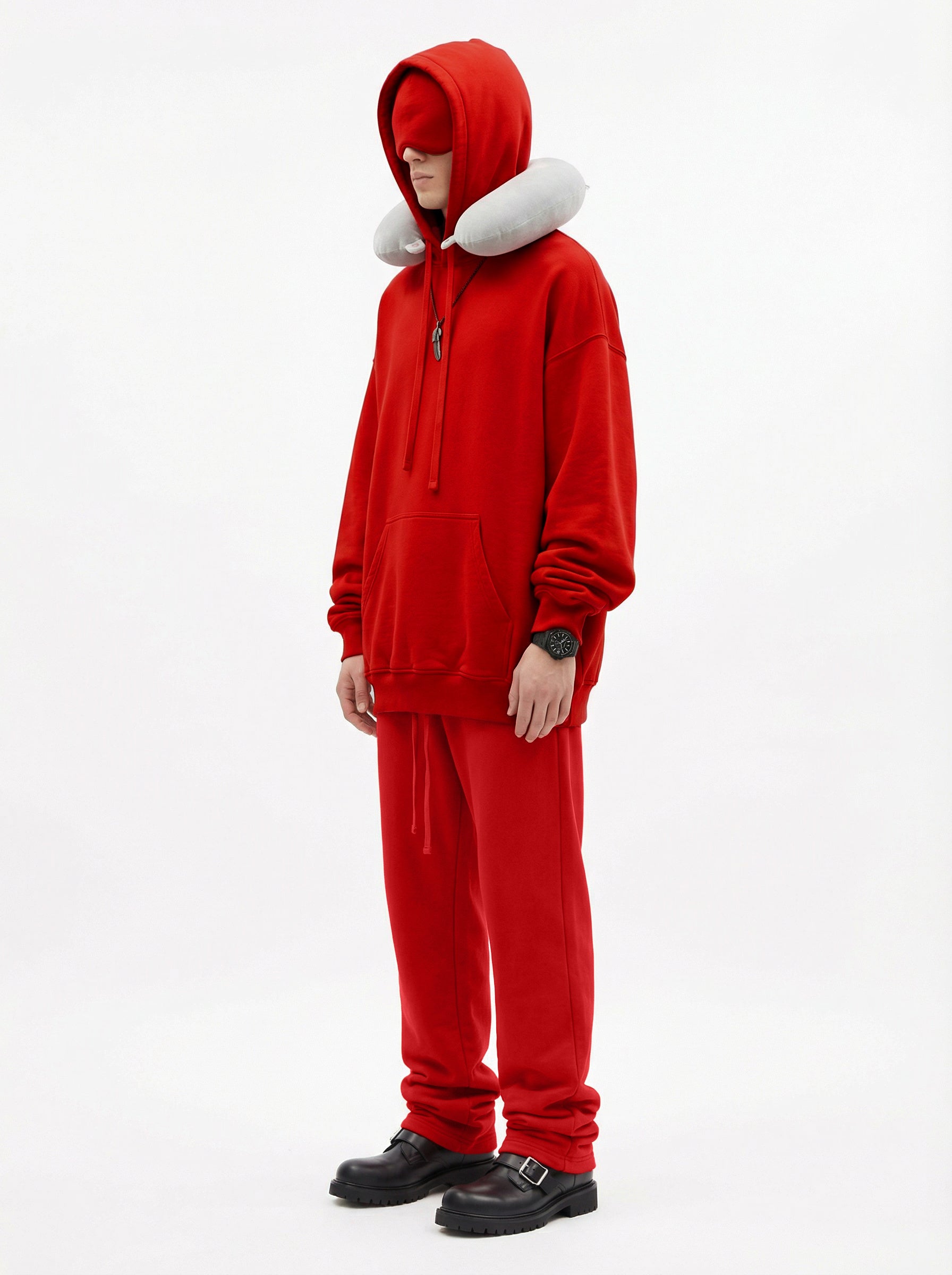 345GSM Men's Eye-Patch Hoodie | Solid Color | MUNSIEUR