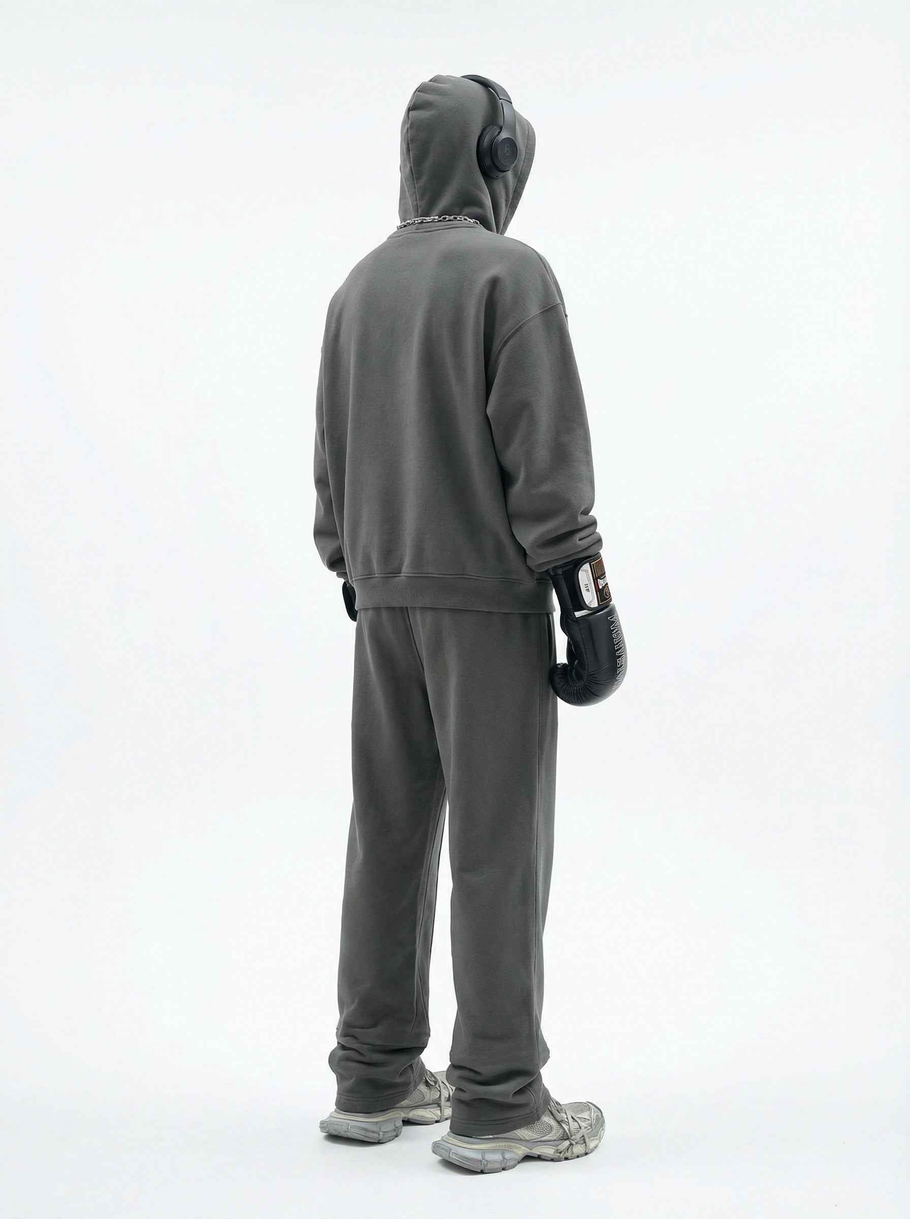 345GSM Men's Eye-Patch Hoodie | Solid Color | MUNSIEUR