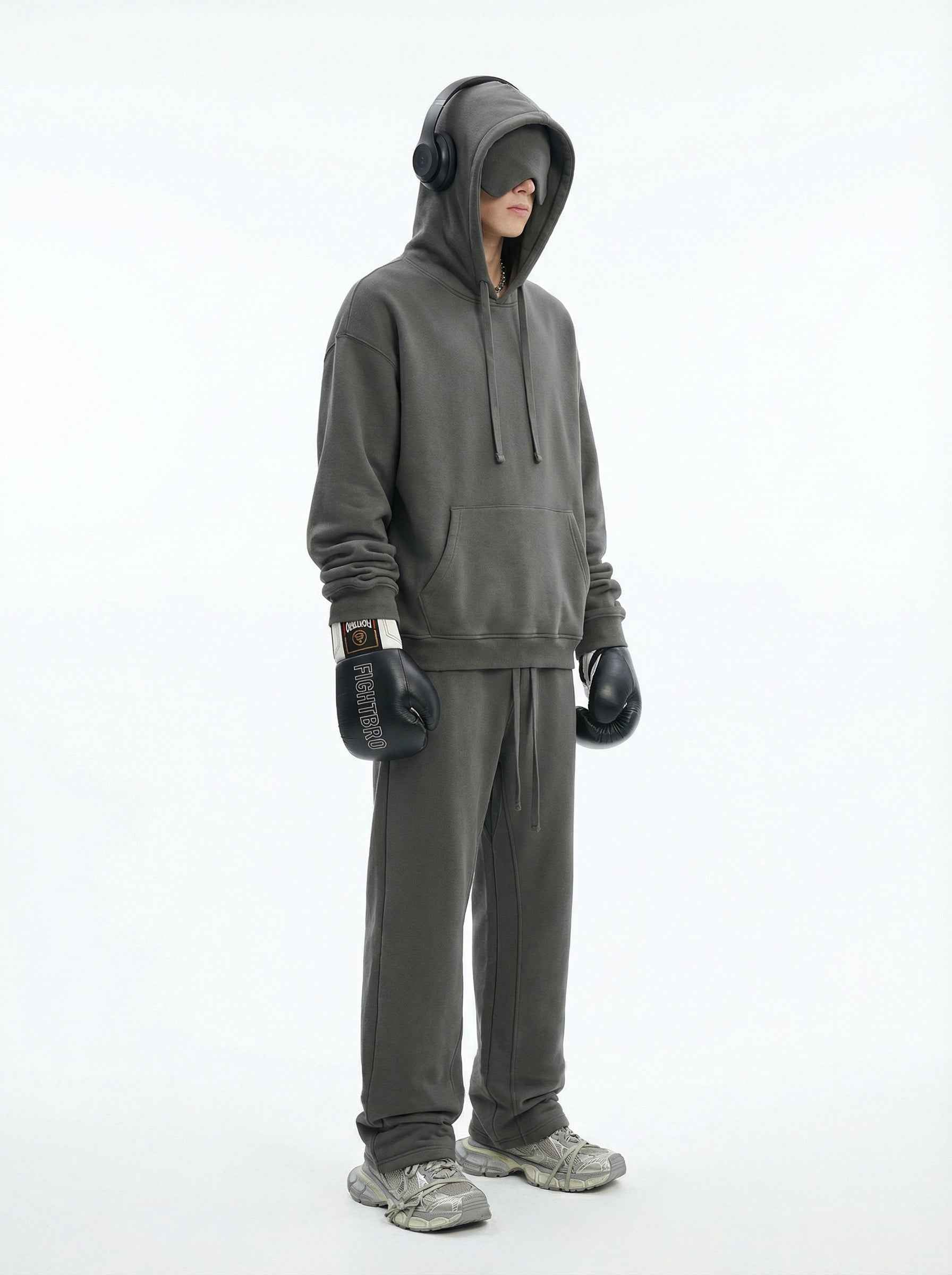 345GSM Men's Eye-Patch Hoodie | Solid Color | MUNSIEUR