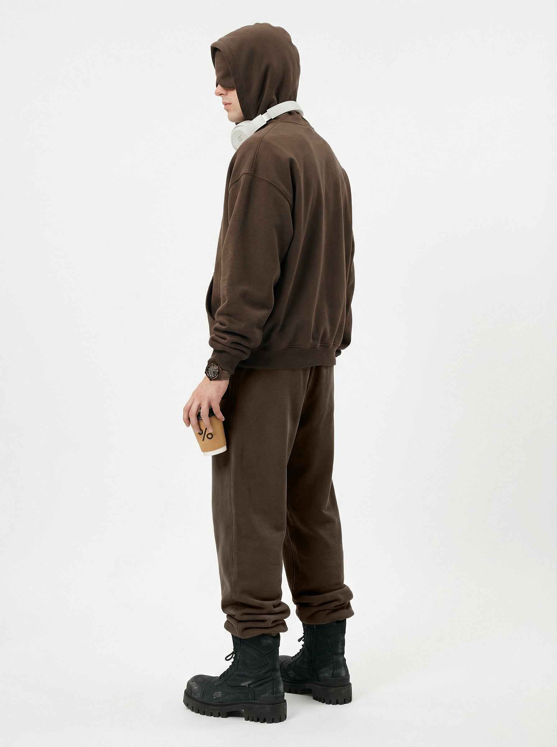 345GSM Men's Eye-Patch Hoodie | Solid Color | MUNSIEUR