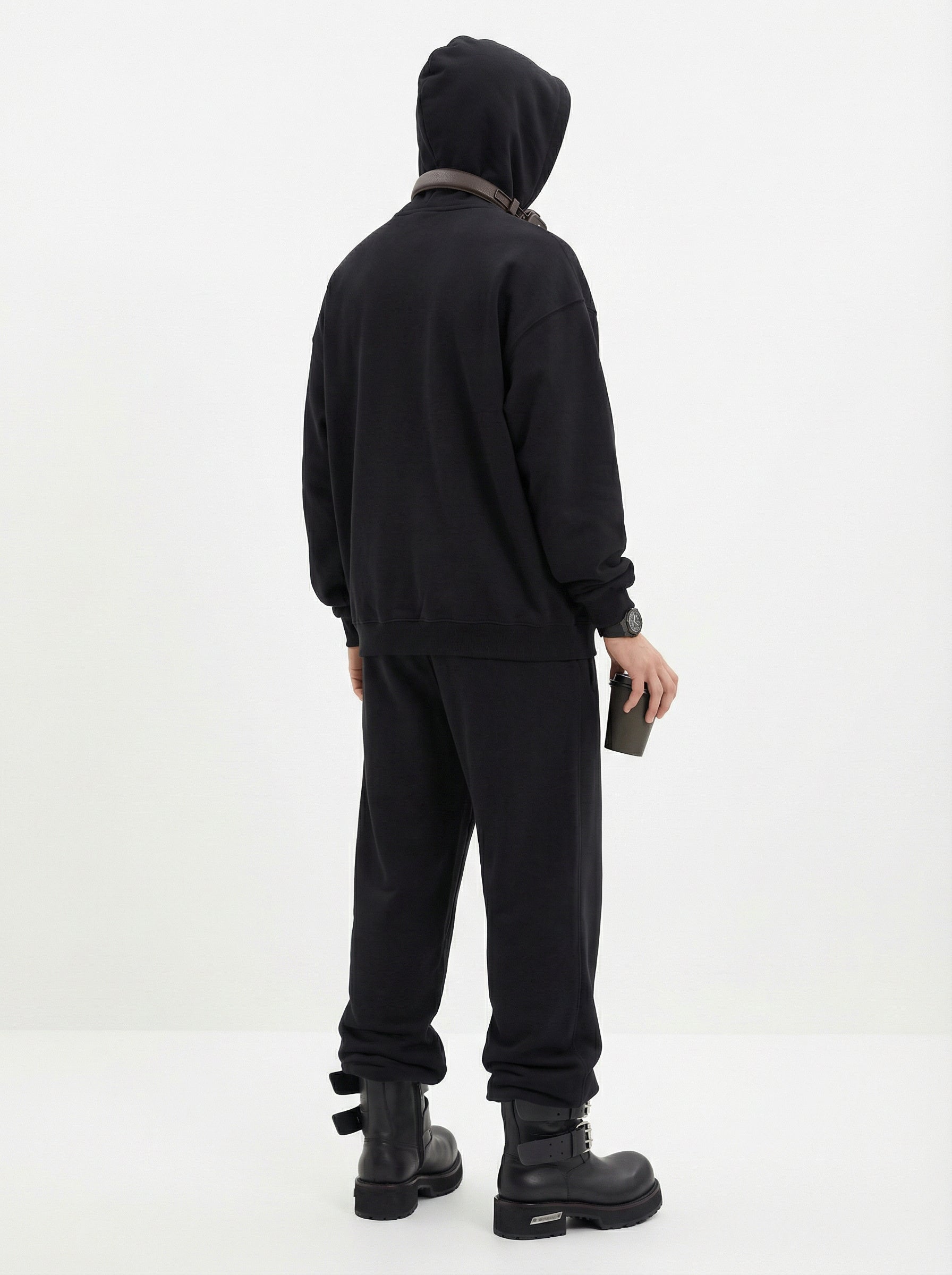 345GSM Men's Eye-Patch Hoodie | Solid Color | MUNSIEUR