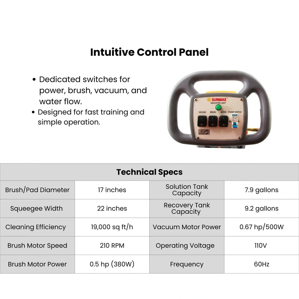 RT35AC Compact Corded Electric Floor Scrubber for Commercial Floors