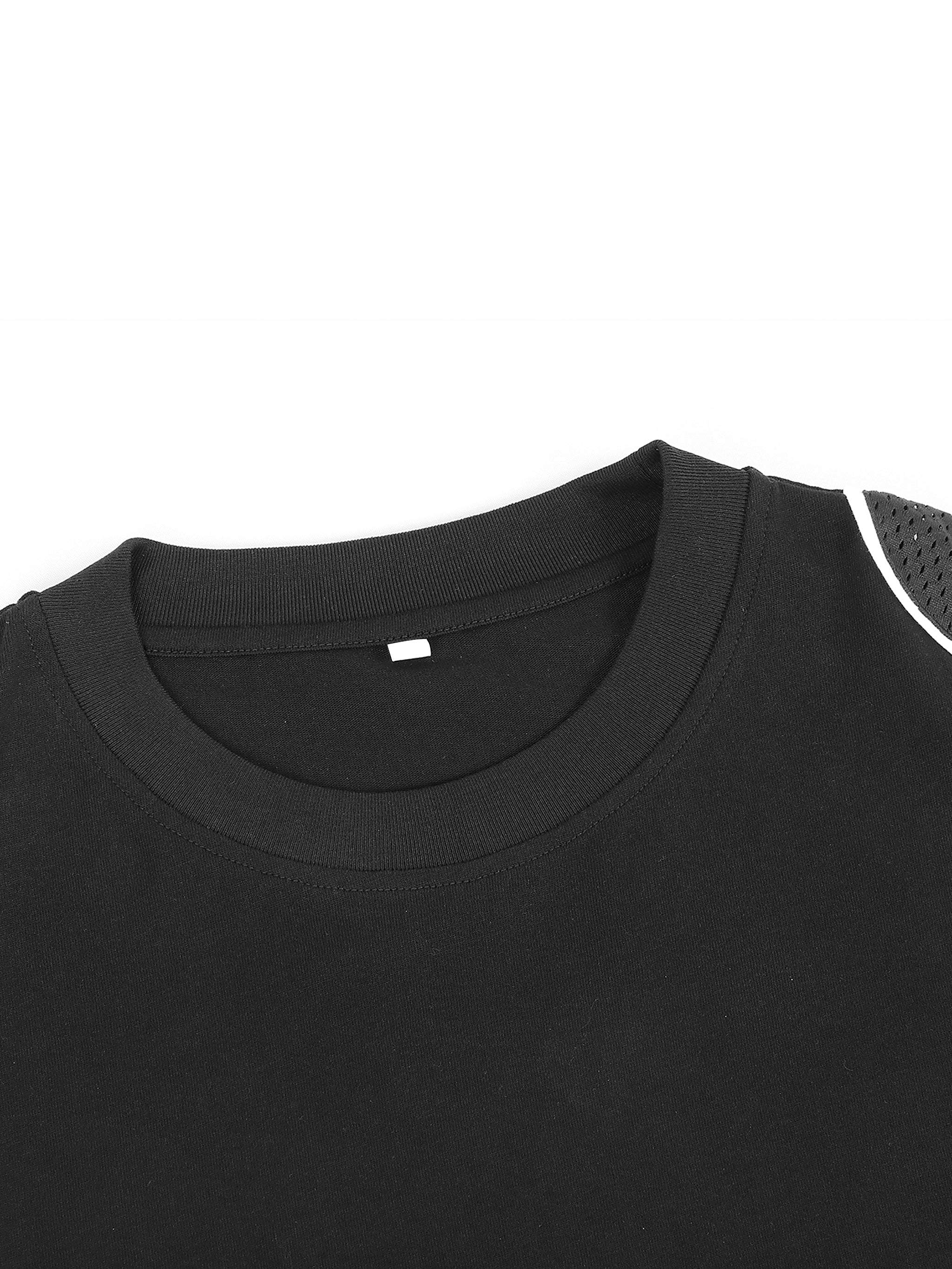 Fearless Apparel Line Contrast Piped Panel T-Shirt