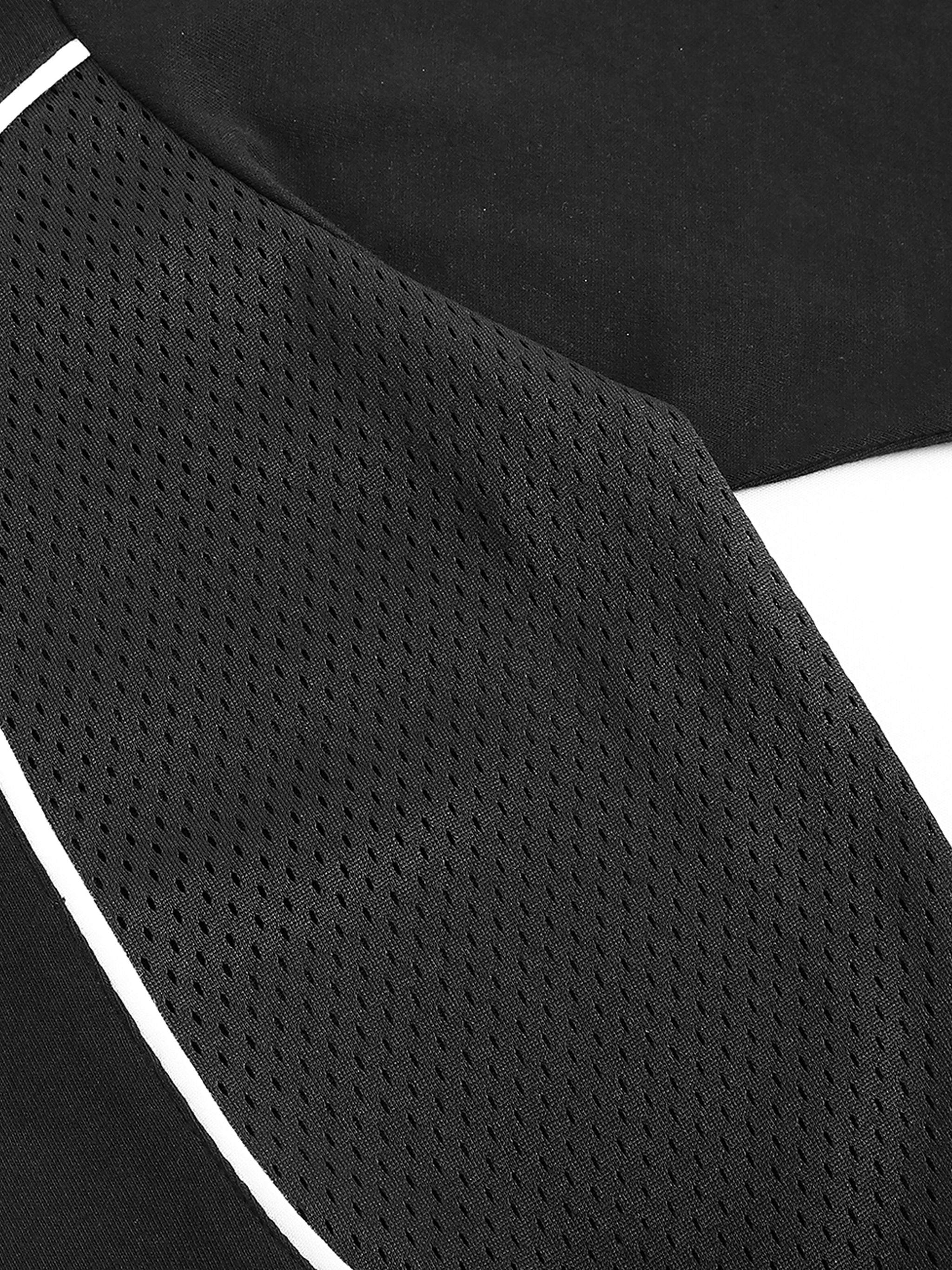 Fearless Apparel Line Contrast Piped Panel T-Shirt