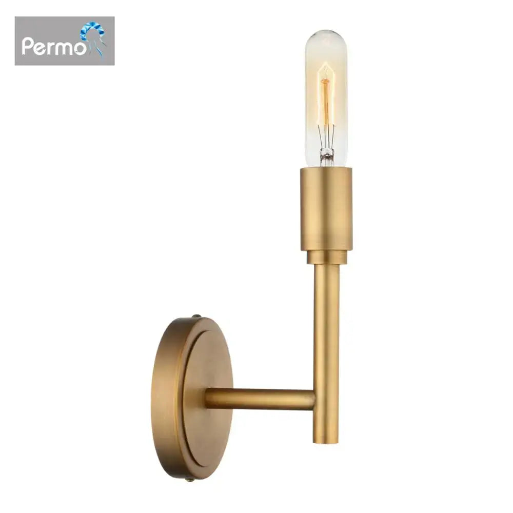 Industrial antique metal wall lamp – bedroom black glass sconce