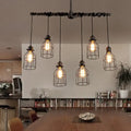 Industrial antique style bronze water pipe pendant light dining room