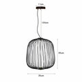 Industrial birdcage iron table lamp white & amber dining room led