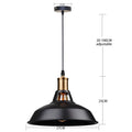 Industrial black and brass pendant light kitchen ceiling fixture