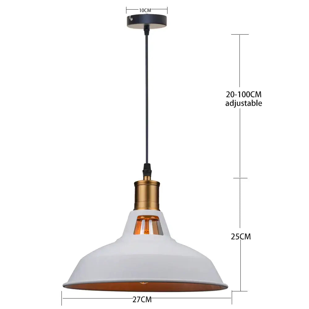 Industrial black and brass pendant light kitchen ceiling fixture