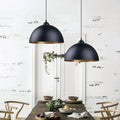 Industrial black and gold metal cage pendant light kitchen lamp