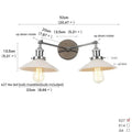 Industrial black and white wall light fixture bedroom sconce