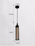 Industrial black & brass flute pendant light for kitchen island