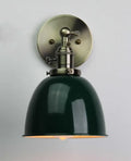 Industrial black & brushed nickel wall sconce bedroom adjustable arm