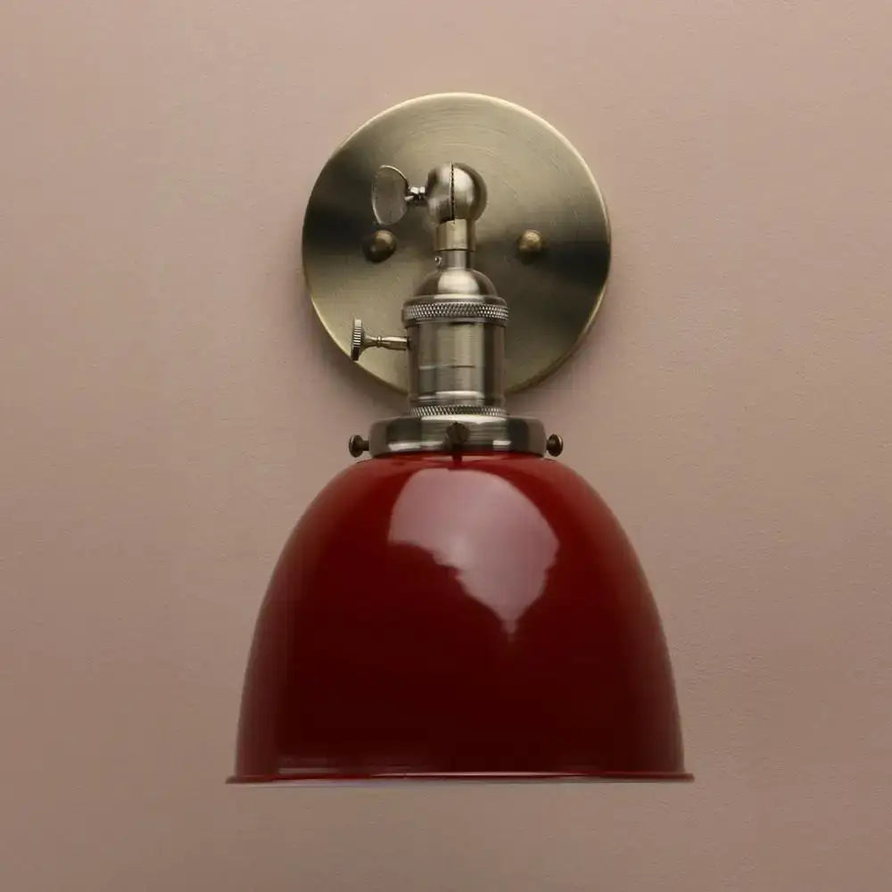 Industrial black & brushed nickel wall sconce bedroom adjustable arm