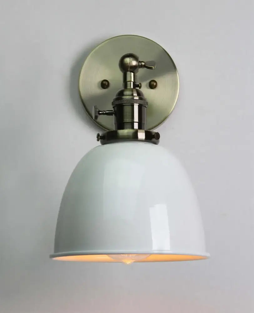 Industrial black & brushed nickel wall sconce bedroom adjustable arm