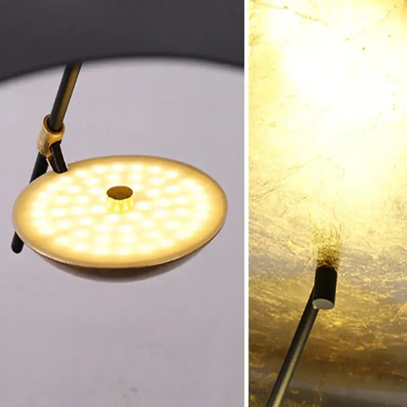 Industrial black & gold lotus leaf pendant light dining room