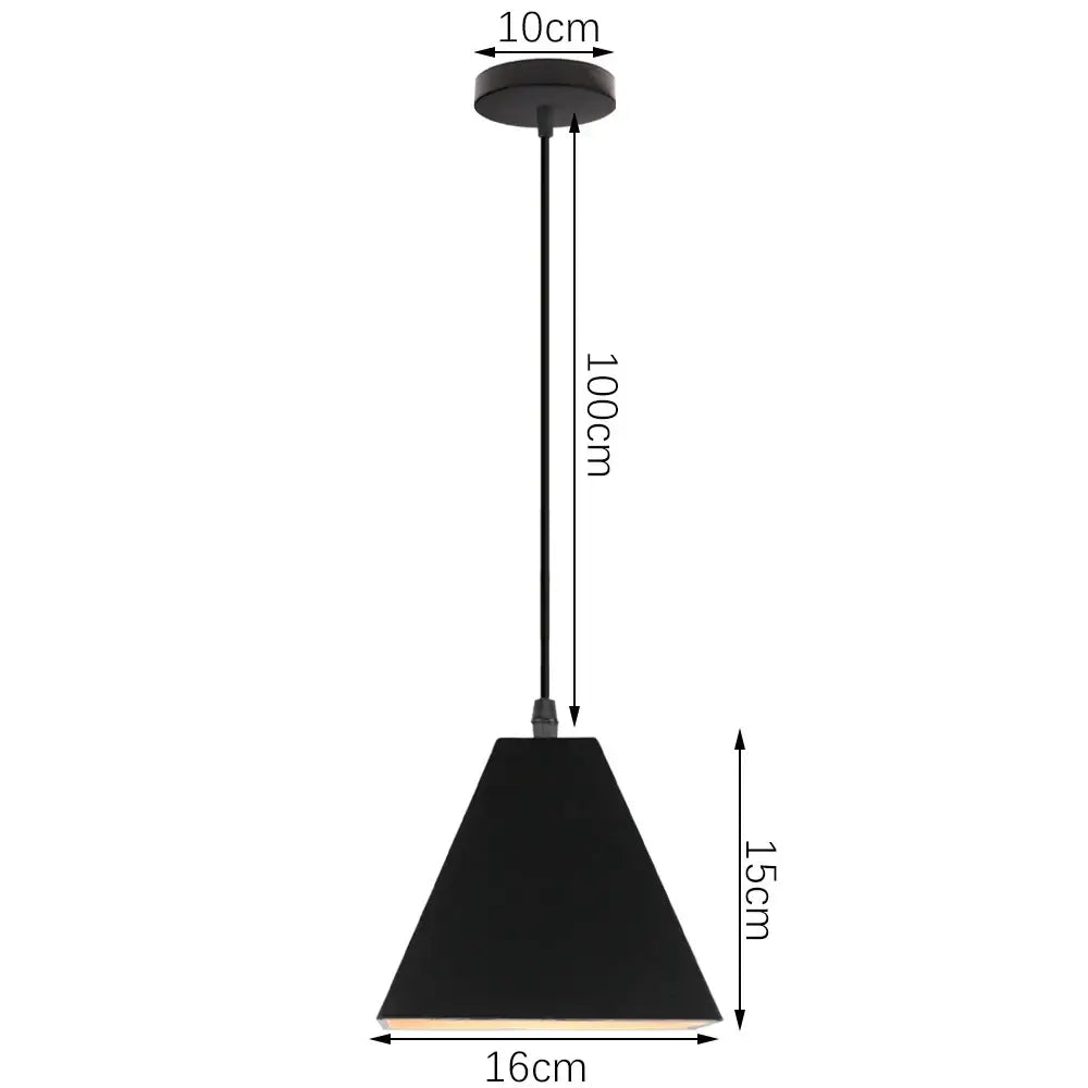 Industrial black matte aluminum pendant light kitchen wood accents