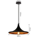 Industrial black matte aluminum pendant light kitchen wood accents