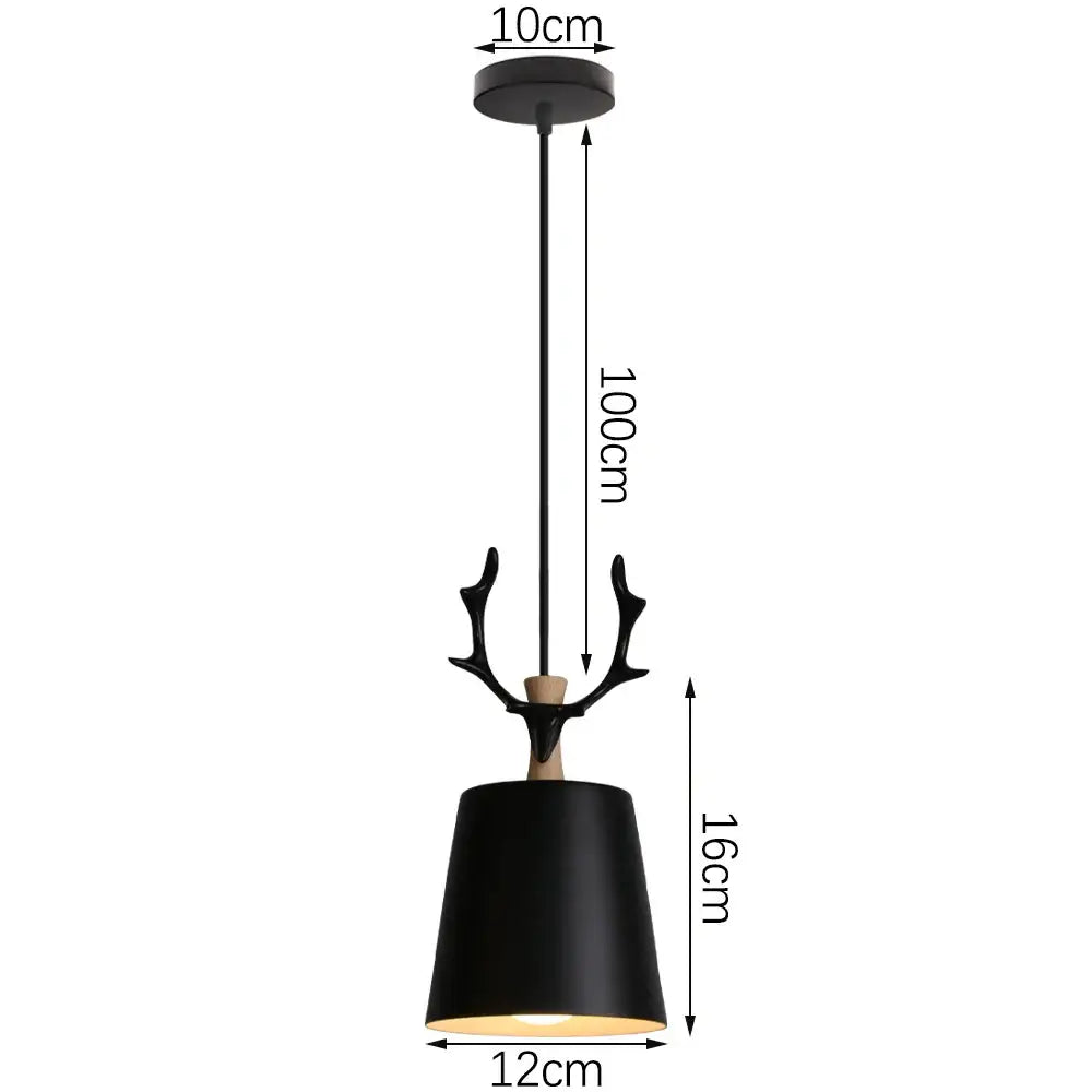 Industrial black matte aluminum pendant light kitchen wood accents