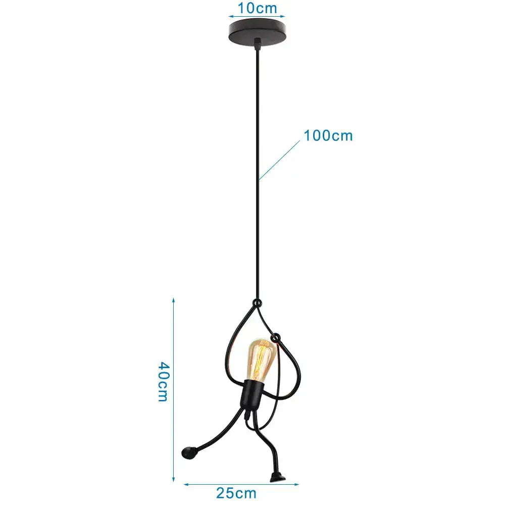 Industrial black metal cage pendant light kitchen decor