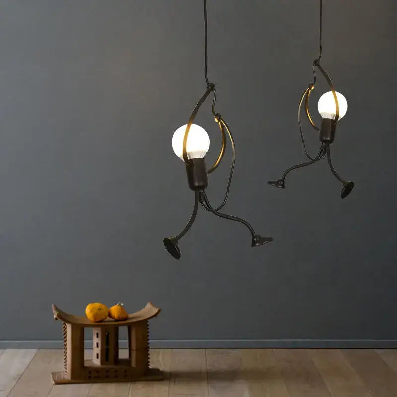 Industrial black metal cage pendant light kitchen decor