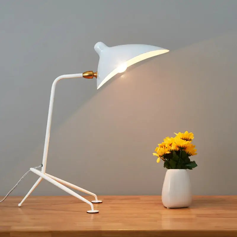Industrial black metal floor lamp living room three light tripod