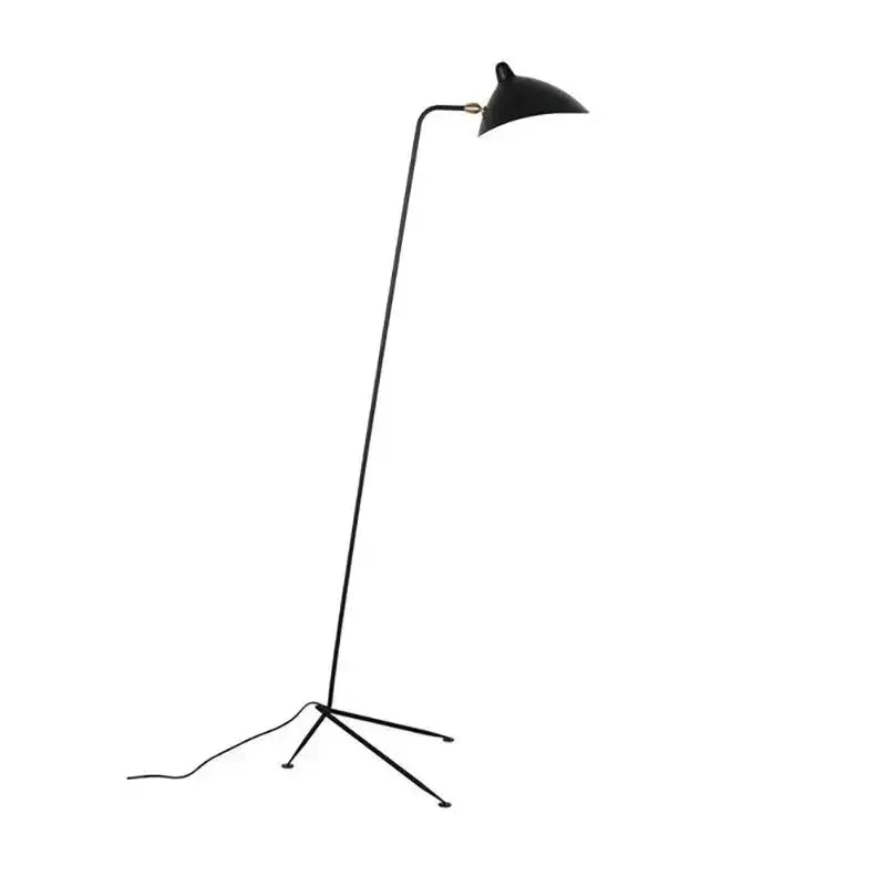 Industrial black metal floor lamp living room three light tripod