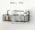Industrial black metal two tier bathroom storage shelf – bathroom